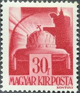 Stamp, Crown of St. Stephen, Hungary,  , Crowns and Coronets