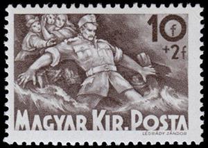 Stamp, Honvéd as saviour, Hungary,  , Disasters, Floodings, Natural Disasters