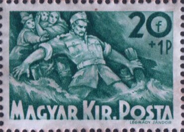 Stamp, Honvéd as saviour, Hungary,  , Disasters, Floodings, Natural Disasters