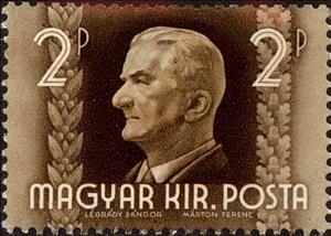 Stamp, Miklós Horthy, Regent of Hungary, Hungary,  , Famous People, Heads of State, Men