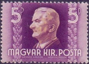 Stamp, Miklós Horthy, Regent of Hungary, wmk. 10, Hungary,  , Famous People, Heads of State, Men