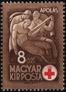 Stamp, Red Cross, Hungary,  , Healthcare, Red Cross and Red Crescent