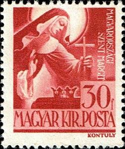 Stamp, St. Margaret (1242-1270), Hungary,  , Religion, Saints, Women