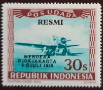 Overpint RESMI "MERDEKA / DJOKJAKARTA / 6 DJULI 1949"