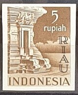 Stamp, Temples and Buildings- Toraja house, Indonesia, Riau,  , Architecture