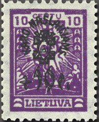Stamp, For Orphans - Small Mesh watermark, Lithuania,  , Crosses, Religion