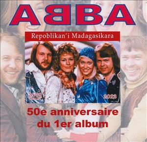 Souvenir Sheet, ABBA 50th Anniversary, Madagascar,  , Music, Musicians, Singers