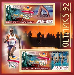 Mini Sheet, Olympic Games in Barcelona in 1992, Madagascar,  , Olympic Games, Sports