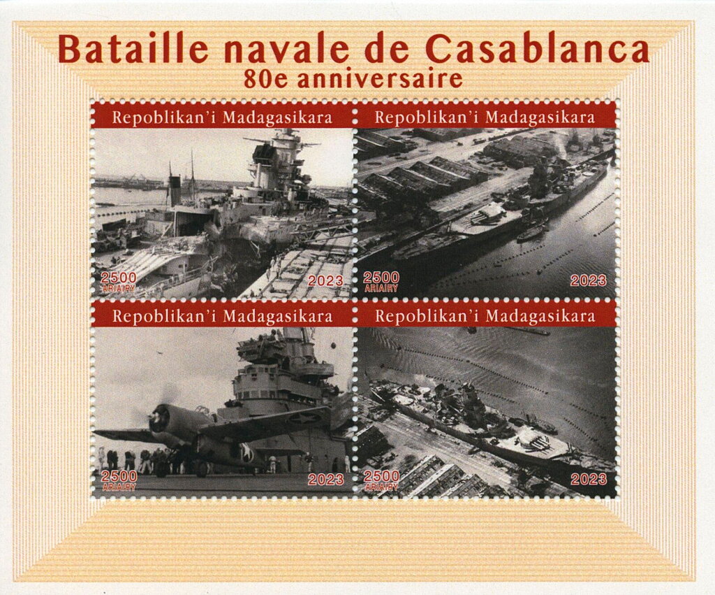 World War II Naval Battle in Casablanca