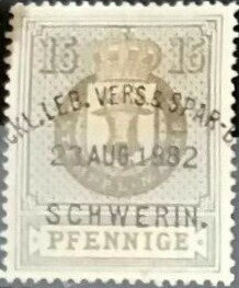 Stamp, Coat of Arms, Mecklenburg-Schwerin,  
