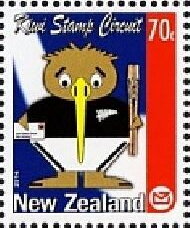 Stamp, Kiwi Stamp Circuit, New Zealand,  , Animals (Fauna), Birds, Clubs of Stamp Collectors, Stamp Collectors, Stylized Animals