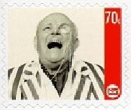 Stamp, Laughing Man With Monocle, New Zealand,  , Men