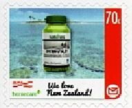 Stamp, Oyster Vitality - Supa Mega Homecare - We Love New Zealand, New Zealand,  , Advertisements, Healthcare, Logos