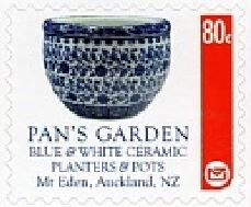 Pan's Garden - Blue and White Ceramic Pot