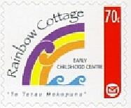 Stamp, Rainbow Cottage Early Childhood Centre, New Zealand,  , Advertisements, Education, Rainbows