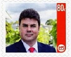 Stamp, Real Estate Agent in Blue Suit, New Zealand,  , Businessman, Men