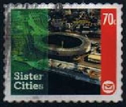 Stamp, Wellington and Sakai Japan Sister Cities, New Zealand,  , Stadiums, Tourism