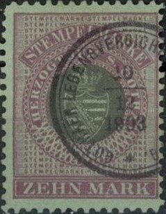Stamp, Coat of Arms, Saxe-Coburg-Gotha,  , Coats of Arms