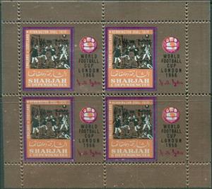 Souvenir Sheet, Football match between England and Scotland at Kennington Ov, Sharjah,  , Football (Soccer), Sports