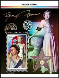 Souvenir Sheet, Marilyn Monroe (1926–1962), Sierra Leone,  , Actors, Famous People