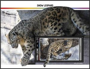 Souvenir Sheet, Panthera uncia, Sierra Leone,  , Leopards, Wild Cats