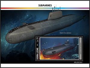 Souvenir Sheet, Typhoon Class Submarine, Sierra Leone,  , Navies, Submarines
