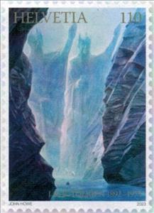 Stamp, The Argonath, Switzerland,  , Art, Literary People (Poets and Writers), Literature
