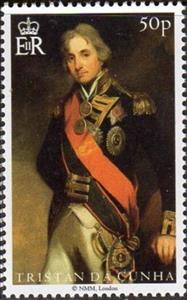 Stamp, Portait of Admiral Nelson, Tristan da Cunha,  , Admirals, Anniversaries and Jubilees, Famous People, Naval Battles