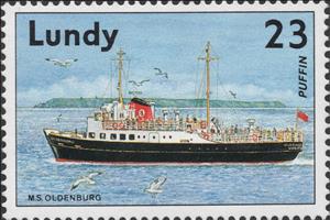 Stamp, Discover Lundy, MS Oldenburg, United Kingdom of Great Britain & Northern Ireland,  , Islands, Passenger-ships