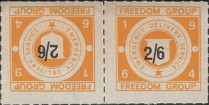 Tete-Beche, Freedom Group, Emergency Delivery Service, Tête-bêche pair, United Kingdom of Great Britain & Northern Ireland,  , Numbers
