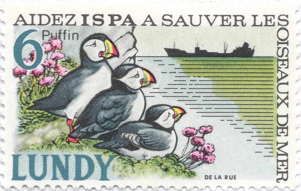 Puffin Colony RSPCA/RSPB "Aidez ISPA."
