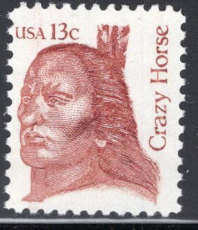 Stamp, Crazy Horse, United States of America,  , Famous People, Men, Tribal Chiefs and Caciques