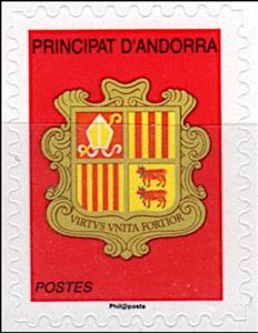 Stamp, Heraldry, Andorra, French Administration,  , Coats of Arms