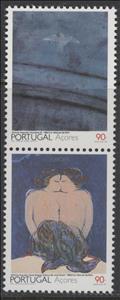 Se-tenant, C.E.P.T- Modern art, Azores,  , Art, C.E.P.T. / Europe, Paintings