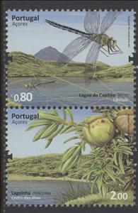 Se-tenant, Dragonfly - Lagoon of Capitão (Pico), Azores,  , Animals (Fauna), Dragonflies, Insects, Landscapes
