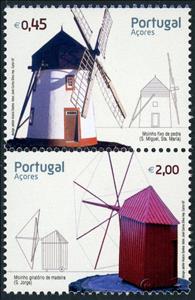 Se-tenant, Windmills, Azores,  , Windmills