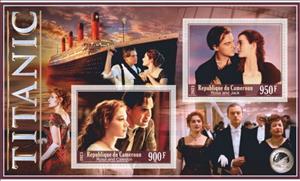 Mini Sheet, Animation, Cartoons Titanic, Cameroun,  , film