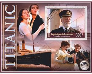 Souvenir Sheet, Animation, Cartoons Titanic, Cameroun,  , film