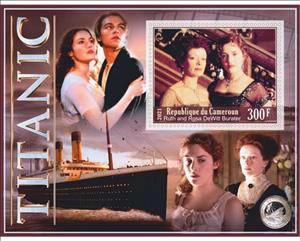 Souvenir Sheet, Animation, Cartoons Titanic, Cameroun,  , film