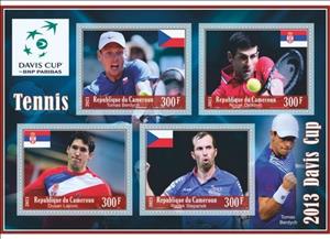 Mini Sheet, Sport Tennis 2013 Davis Cup, Cameroun,  , Sports, Tennis