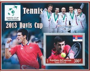 Souvenir Sheet, Sport Tennis 2013 Davis Cup, Cameroun,  , Sports, Tennis