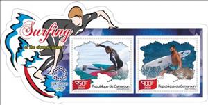 Mini Sheet, Sports Surfi ng at the Summer Olympics in Tokyo2020, Cameroun,  , Sports, Surfing