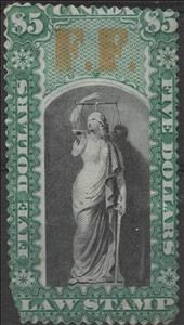 Stamp, Law Stamp Key Type, overprinted FF, Canada,  , Statues