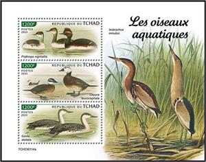 Mini Sheet, Water Birds, Chad,  , Birds