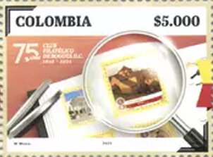 Viewing Stamp With Magnifying Glass