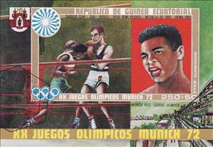 Souvenir Sheet, Cassius Marcellus Clay Jr. (*1942), Equatorial Guinea,  , Houses, Sport, Olympic Games, Boxing, Martial Arts