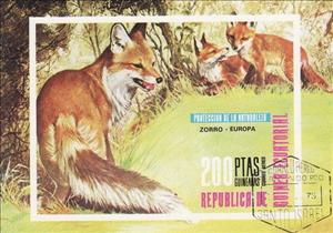 Souvenir Sheet, Red Fox (Vulpes vulpes), Equatorial Guinea,  , Mammals, Foxes, Animals (Fauna)