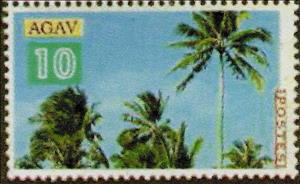 Stamp, Agav Postage - Coconut palm trees, Fantasy Issues,  , Palm-trees