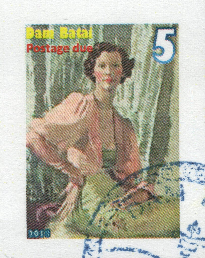 Dam Batai - Painting Woman - Postage Due