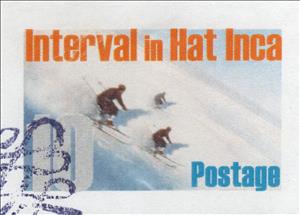 Stamp, Dam Batai Provinces: Interval in Hat Inca Downhill Skiing, Fantasy Issues,  , Skiing, Snow, Tourism, Winter Sports